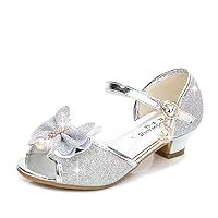 Girls Sparkle Mary Jane Shoes Little Big Kid Girls Wedding Party Princess Low Heels Shoes Sequin Shoes Sandals