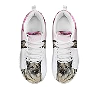 Women's Sneakers - All Dog Print Women's Casual Running Shoes(Choose Your Breed) (6, Norwegian Elkhound)