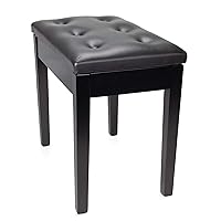RockJam Padded Wooden Piano Bench Stool with Storage (RJKBB500)