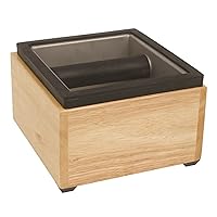 Rattleware Stainless Maple Holder Knock Box - Perfect for Home, Cafe, Restaurant, Hotel, Office, or Commercial Establishment - Heavy Duty Knock Box Trusted By Baristas Worldwide (6″ x 5.5″ x 4″)
