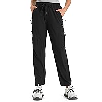 Seamaid Women's Hiking Pants Quick Dry Lightweight Water Resistant Cargo Pants with Zipper Pockets Travel Outdoor