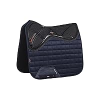 LeMieux Dressage X Grip Silicone Square Saddle Pad - Saddle Pads for Horses - Equestrian Riding Equipment and Accessories (Navy - Large)