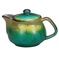 Ino Shoho Kutani Ware Pottery Teapot Pot, Ginzan Tea Flower (with tea strainer)