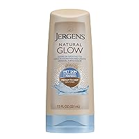 Natural Glow +FIRMING In-shower Self Tanner Lotion, Sunless Tanning for Medium to Deep Skin Tone, Anti Cellulite Firming Body Lotion, for Gradual and Natural-Looking Fake Tan, 7.5 Ounce