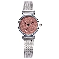 Womens Watches Stainless Steel Band Watches Ladies Quartz Mesh Bracelet Watch Fashion Casual Dress Watch