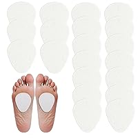 20 Pieces Metatarsal Felt Foot Pads Insert Pads Ball of Foot Cushion Pain Relief Adhesive Pads Forefoot and Sole Support for Men and Women 1/4 Inch Thick(White)