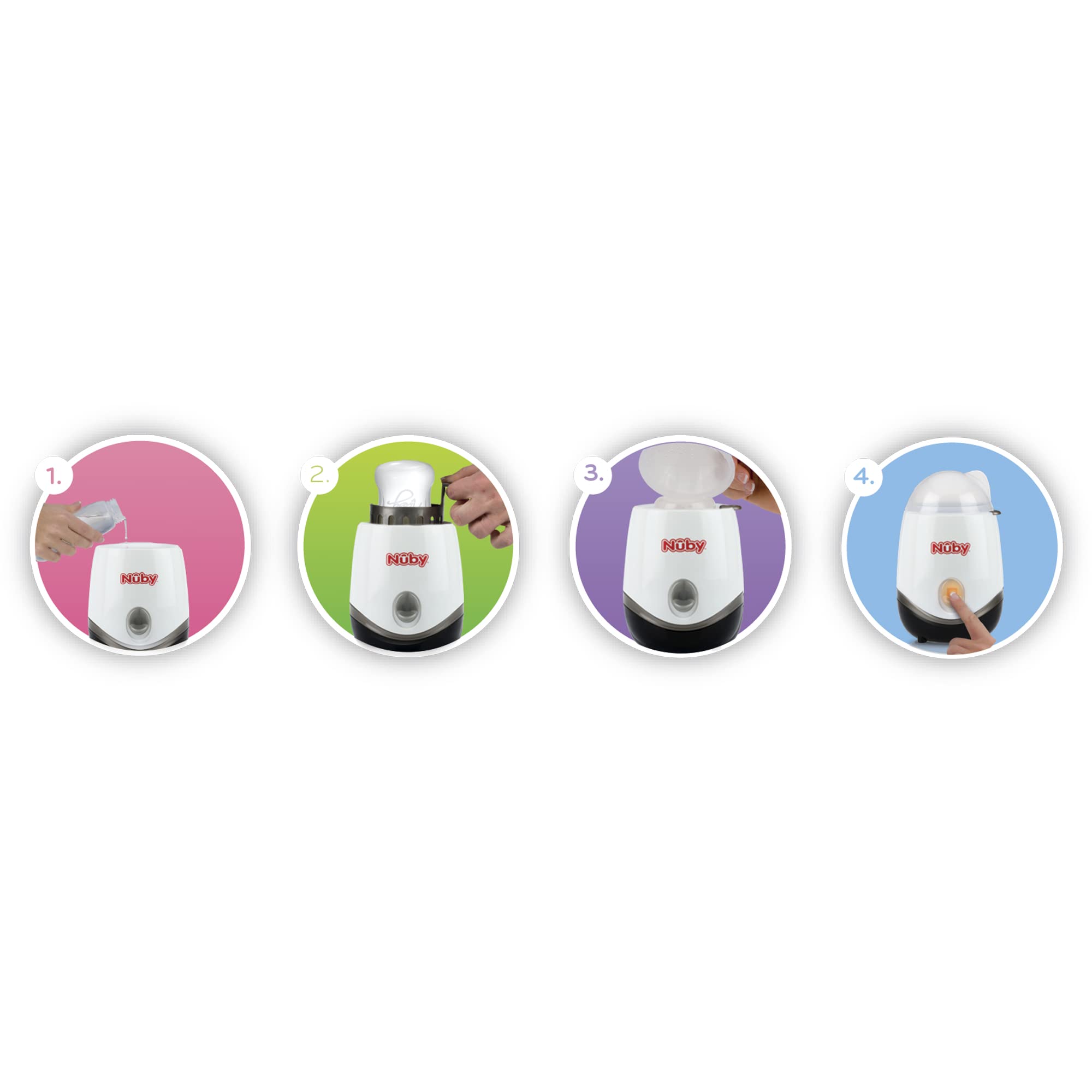 Nuby One-Touch 2-in-1 Electric Baby Bottle Warmer & Sterilizer