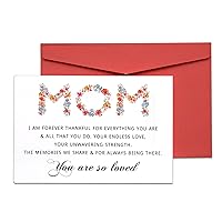 Mothers Day Cards for Mom Gifts from Daughter Son Mom Birthday Cards Mom Gifts for Women Step Mom Adopted Mom Foster Mom Appreciation Gifts Mother in Law Gifts Christmas Valentine Wedding Retirement