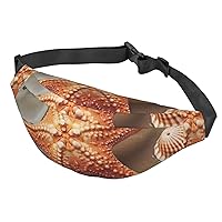 Fanny Pack For Men Women Casual Belt Bag Waterproof Waist Bag Beach Starfish Scallop Running Waist Pack For Travel Sports