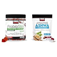Force Factor ProbioSlim Apple Cider Vinegar Gummies with Organic & Amazing Ashwa for Stress Relief, Memory, Focus, and Immune Support Health