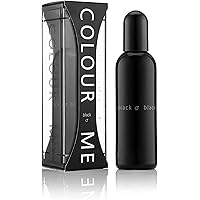 COLOUR ME Black Homme by Milton-Lloyd - Perfume for Men - Woody Chypre Scent - Opens with Bergamot and Grapefruit - Blended with Amber and Cardamom - For Attractive Gentlemen - 3 oz EDP Spray