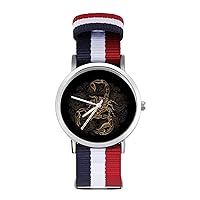 Golden Cool Scorpio Men's Watches Minimalist Fashion Business Casual Quartz Wrist Watch for Women