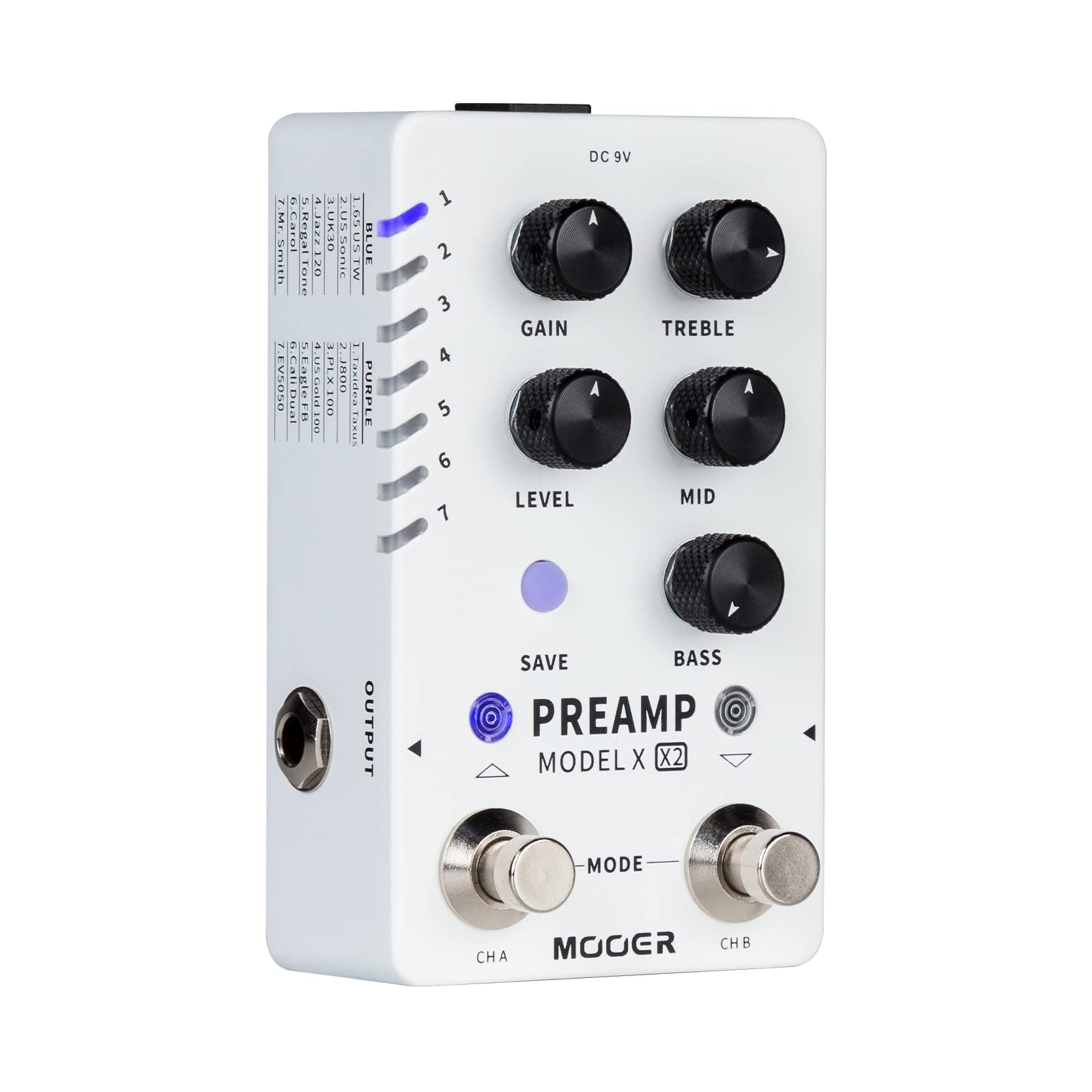 Mua MOOER Preamp Guitar Effects Pedal Dual-channel Digital Preamp Pedal  with 14 Preset Slots ,28 Amp Models ,3 Cab Sim Supporting loading MNRS,  GNR, and GIR files via MOOER STUDIO to Expand