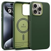Caseology Nano Pop Mag for iPhone 15 Pro Case 5G [Dual Layer Silicone Case Compatible with Magsafe] Military Grade Drop Tested (2023) - AVO Green