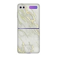 Head Case Designs Officially Licensed Nature Magick Yellow Marble Metallics Vinyl Sticker Skin Decal Cover Compatible with Samsung Galaxy Z Flip / 5G