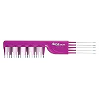Diane Mebco Flipside Stainless Metal Comb 4 pieces Magenta