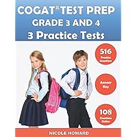 COGAT® TEST PREP GRADE 3 AND 4: 2 Manuscripts, CogAT® Practice Book Grade 3, CogAT® Test Prep Grade 4, Level 9 and 10, Form 7, 516 Practice ... Answer Key. (Gifted and Talented Test Prep)