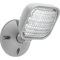 Lithonia Lighting ERE GY SGL WP SQ M12 LED One Single Head Emergency Light, Gray