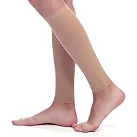 Calf Compression Sleeve Women, 2 Pairs 20-30mmHg Footless Compression Socks for Swelling Shin Splints Varicose Veins