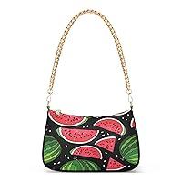 Shoulder Bags for Women Watermelon Hobo Tote Handbag Small Clutch Purse with Zipper Closure
