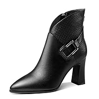 Booties for Women with Heel Black Ankle Boots Fashion Boots for Women Cute high Heels Womens Boots with Heel 4