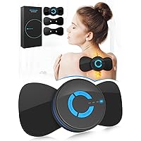 Tens Black Unit with 2 Pads,EMS Microcurrent Mini Massager Machine,Low Frequency Multi Function Physiotherapy Instrument Muscle Stimulator,Full Body Pain Relief Therapy Device(FSA or HSA Eligible)