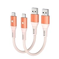 USB to USB C Cable [2ft, 2-Pack] 10Gbps USB 3.1 Gen 2 USB A to USB C Data Transfer Cord, 3A Fast Charging Type C Cable for iPhone 15/15 Plus/15 Pro/15 Pro Max Samsung Galaxy S23 S22, Orange