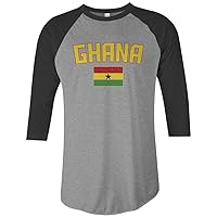 Threadrock Ghana Flag Unisex Raglan T-Shirt