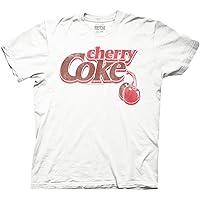 Ripple Junction Cherry Coke Logo with Cherry Drink Adult T-Shirt Officially Licensed