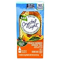 Crystal Light On The Go Peach Mango Green Tea (Pack of 4) Gluten Free - New 2016 Packaging