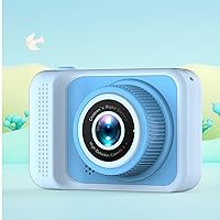 Childrens Cameras Toy Gifts for Boy Kids 3-12 Video Camera 1080P Mini High-Definition Front and Rear 2000W Toys for Kids (Blue)