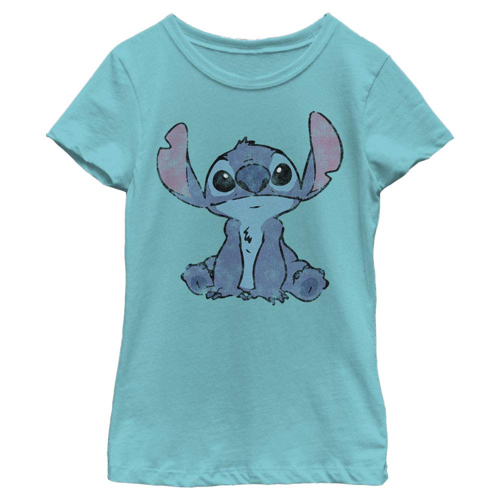 Disney Lilo & Stitch Simply Stitch Girl's Solid Crew Tee