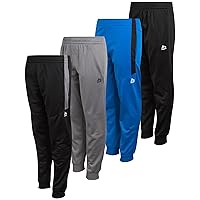RBX Boys' Sweatpants - 4 Pack Active Tricot Warm-Up Jogger Track Pants (Size: 4-20)