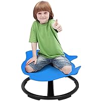 Dark Blue Seat and Spinning Swivel Chair for Kids Indoor, 3+ Autism Kids Sensory Swivel Chair, Training Child’s Concentration and Improving Toddle’s Physical Fitness Non Slip Sensory Chair