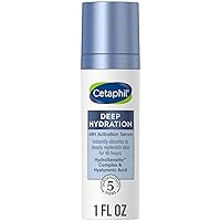 Cetaphil Deep Hydration Fragrance Free 48 Hour Activation Serum, 1 fl oz, 48Hr Dry Skin Face Moisturizer for Sensitive Skin, With Hyaluronic Acid, Vitamin E & B5, Dermatologist Recommended