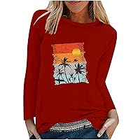 Graphic Hoodies for Women Vintage Print Oversized Sweatshirt Solid Fall Tshirts for Teen Girls Sweater Jacket