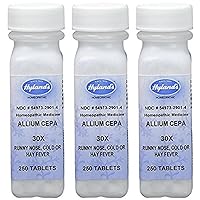 Hyland’s Allium Cepa 30X Tablets, Natural Homeopathic Runny Nose, Cold or Hay Fever Relief, 250 Count 250 Tablets (Pack of 3)