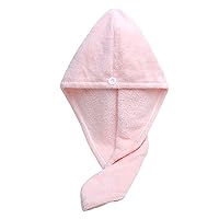 Coral Velvet Hair Drying Cap Thickened Towel Shower Cap Drying Hair Cap Absorbent Towel Quick Drying Hair Cap With Button Bath Fixed Hair Drying Towel Hair Care Hair Towel Wrap For Women Multicolor