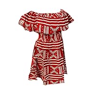 Rama Elastic Shoulder Women's Midi Length Dress, African Dress, Dress for Women