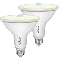 Motion Sensor Light Bulbs, Dusk to Dawn Outdoor Lighting, PAR38 Led Motion Sensor Flood Light 100 Watt Equivalent(11.5W), 3000K Warm White, Waterproof Outdoor/Indoor, 2 Pack