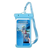 Waterproof Phone Pouch IPX8 Waterproof TPU Phone Case Bag with Lanyard for Outdoor Water Sports Kayaking Boating Swimming Blue