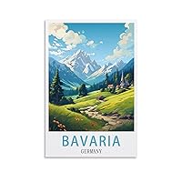 Bavaria Germany Vintage Travel Poster 08x12inch(20x30cm) Canvas Print for Living Room, Bedroom, Dorm, Home, Office Wall Decoration