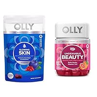 OLLY Collagen Skin Gummies 120 Count & Undeniable Beauty Hair Skin Nails Gummies 60 Count