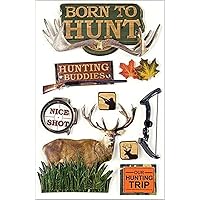 Paper House Productions STDM-0006E 3D Cardstock Stickers, Born To Hunt