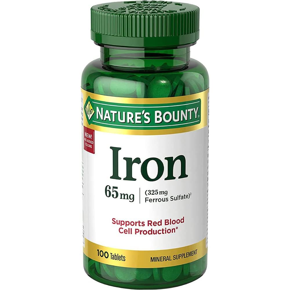 Nature's Bounty Black Panther Iron 65 mg Tablets NFL 100 ea (Pack of 1)…NFL