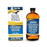Colloidal Silver Liquid - Enhanced Immune Support Supplement - High Strength, 250ppm (1250mcg) - 16oz Dropper