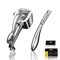 Premium Kitchen Tool Kit, Heavy Duty Manual Juicer + I Shaped Fruit Veggie Peeler, Food Grade Stainless Steel Ultra Durable (5 Year Warranty)