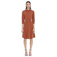 Donna Morgan Women's Mock line Dress with Twist Neck Detail