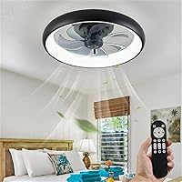 JINWELL Quiet Ceiling Fan with Lighting and Remote Control Quiet,Modern LED Dimmable Ceiling Light with Fan 72W Fan with Light Pendant Light for Dining Room Living Room Bedroom Lamps