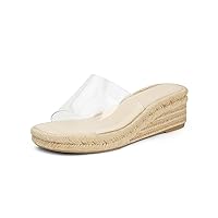 Arromic Women's Espadrilles Wedge Platform Sandals Comfortable Slip On Slide Sandals for Women Summer Beach Casual Outdoor Dress Heels Shoes